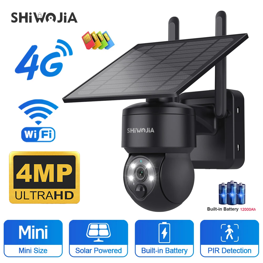 Camera Solar Wireless - SHIWOJIA WIFI bezprzewodowa kamera słoneczna PTZ