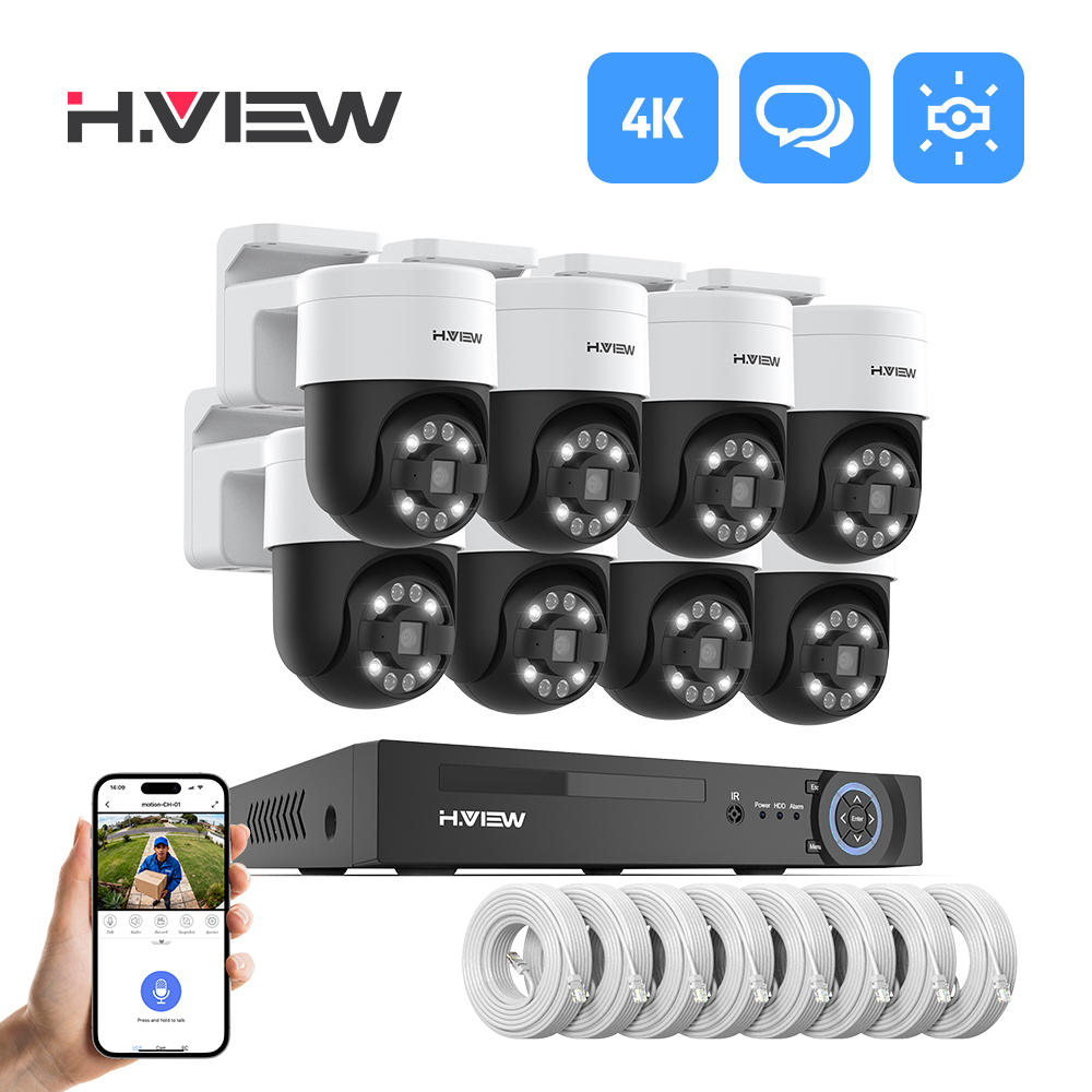 Home Security Deals - H.view 8Ch 4K 5MP 8MP System