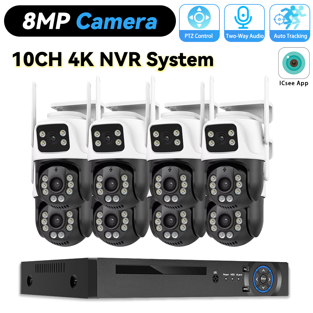 Home Security Camera System - System kamer CCTV z dwoma obiektywami,