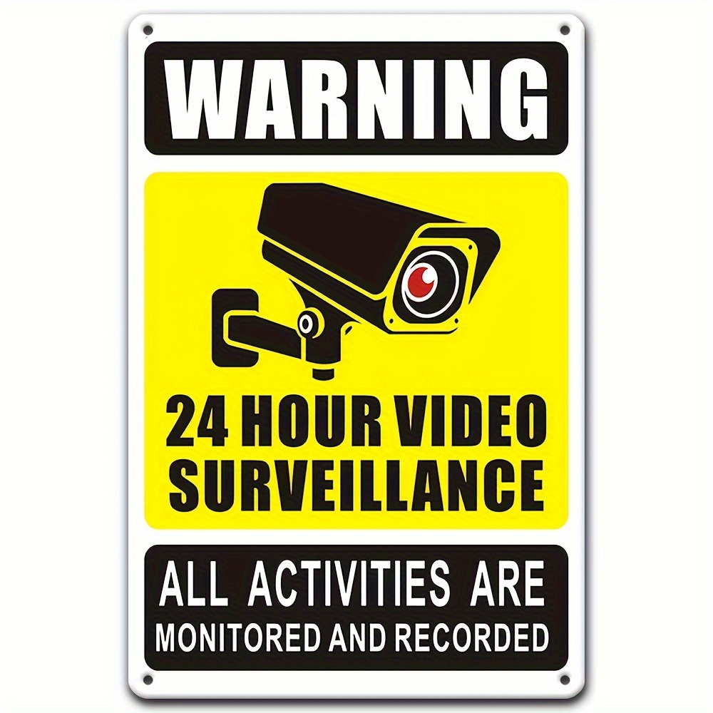 Home Security And Monitoring - Znak ostrzegawczy: Nadzór wideo 24/7 -