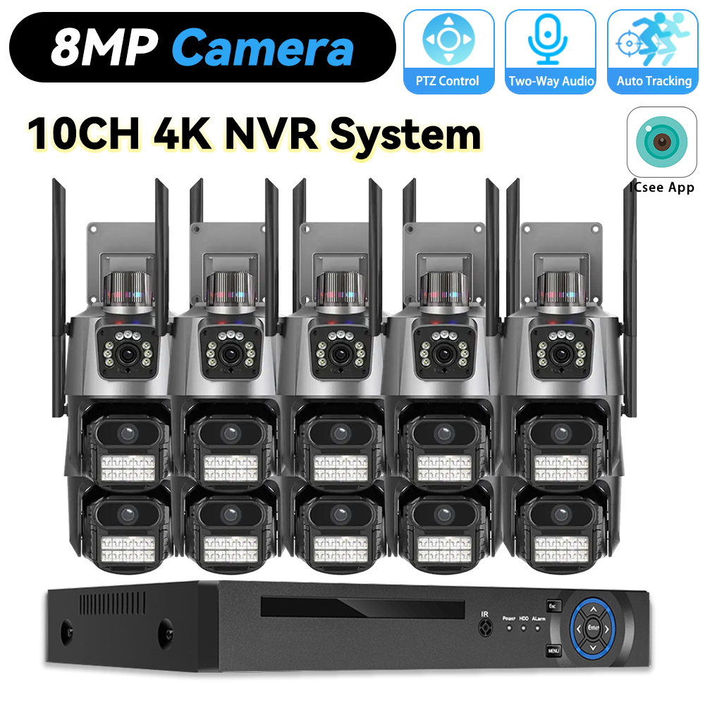 Home Security Video Recording Systems - 10-kanałowy system monitoringu POE NVR 8MP