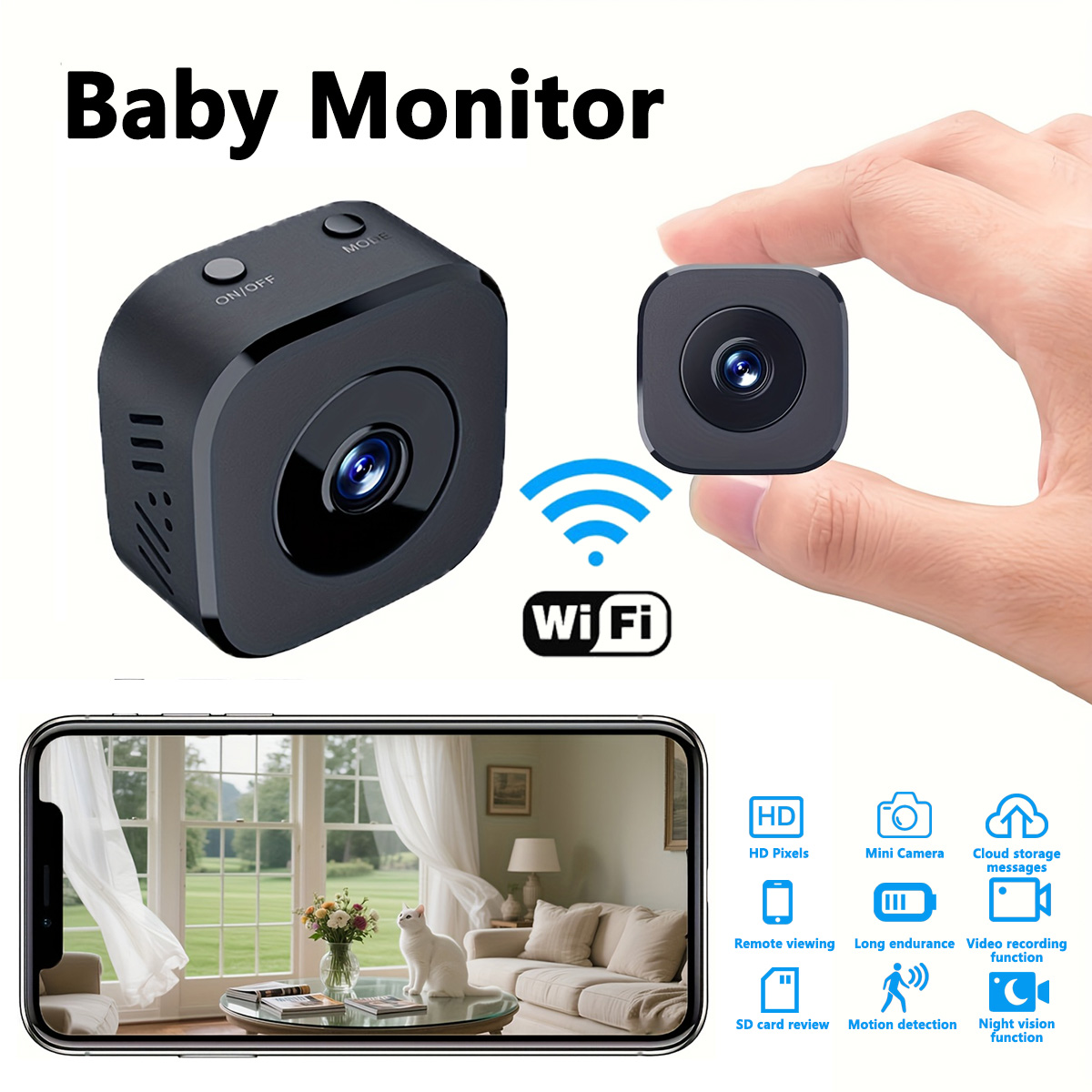 Home Security And Monitoring - Miniaturowa kamera WiFi HD 1080P do