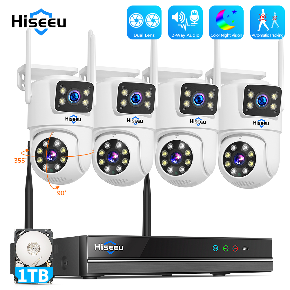 Home Security And Monitoring - Zestaw systemu monitoringu Hiseeu 6MP WiFi