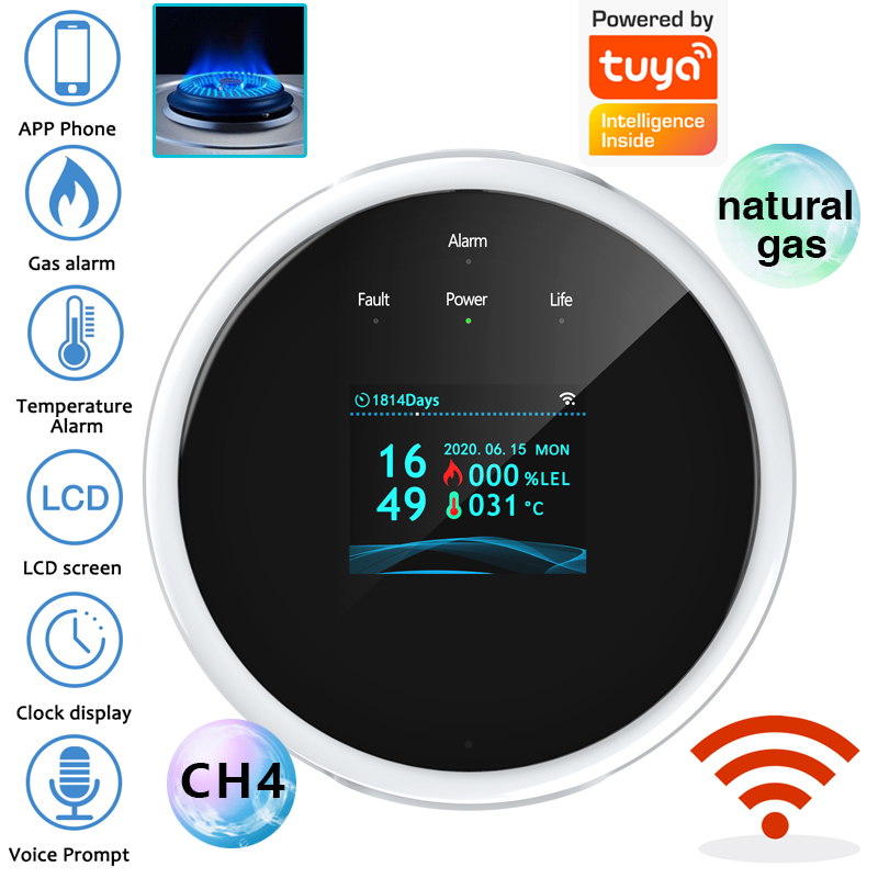 Home Security And Monitoring - Czujnik gazu 2.4G WiFi, detektor gazów