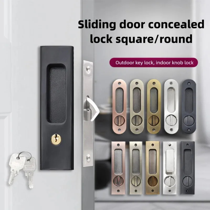 Home Security For Doors - Wytrzymały czarny zamek hakowy do drzwi