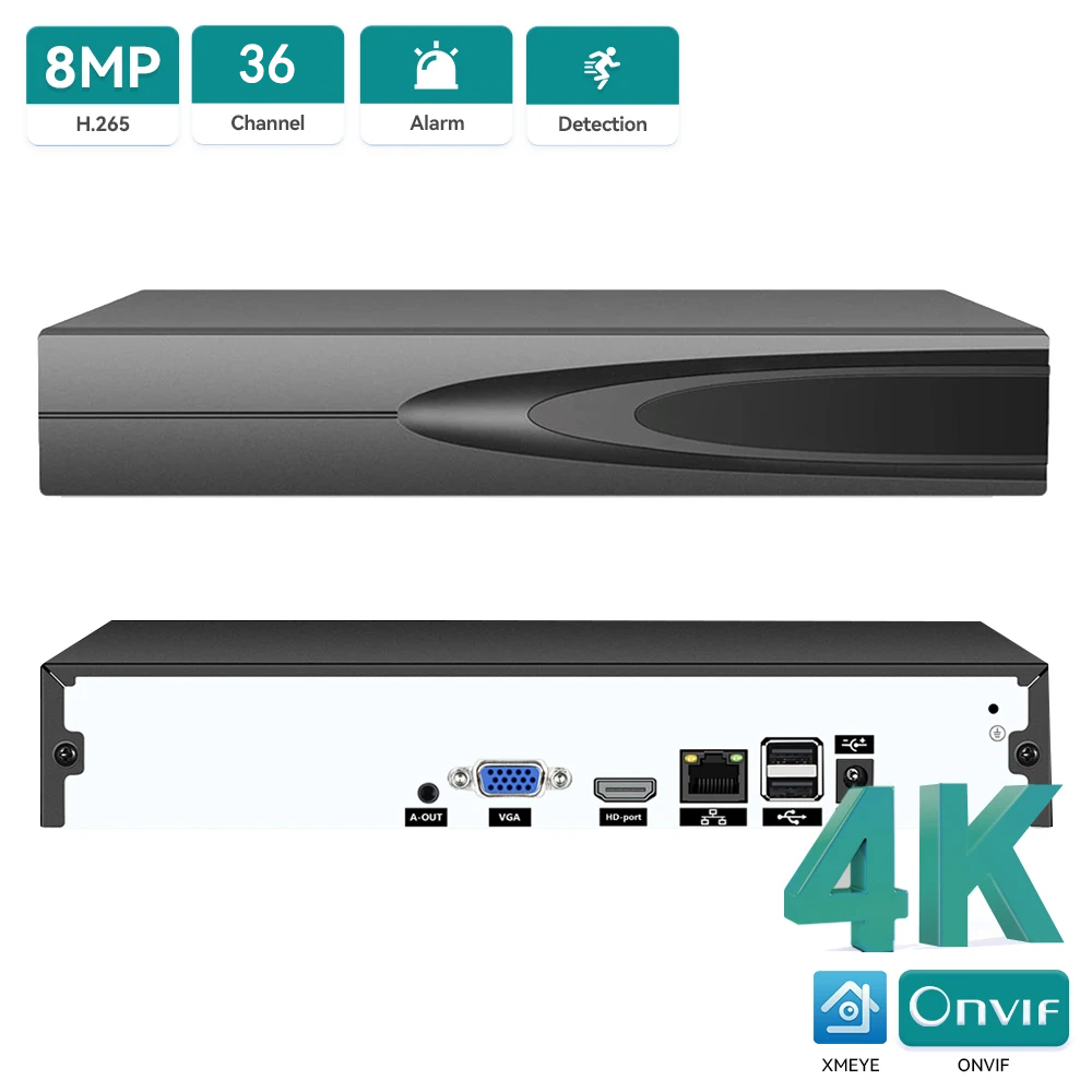 Home Security Upgrades - Rejestrator sieciowy 4K ONVIF CCTV NVR