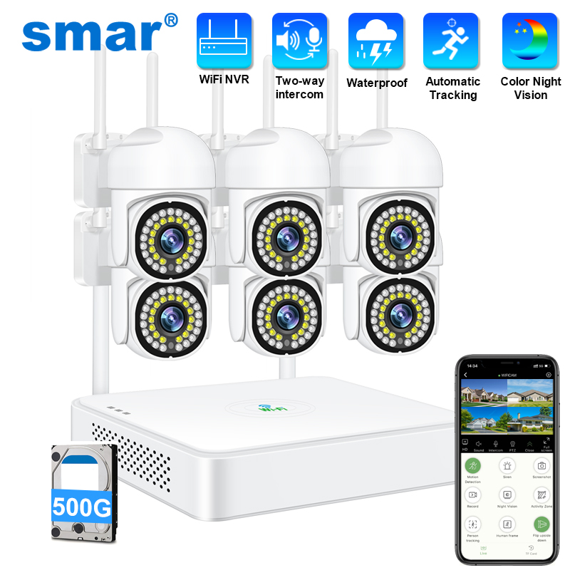 Home Security Camera System - Bezprzewodowy system kamer bezpieczeństwa CCTV Smar
