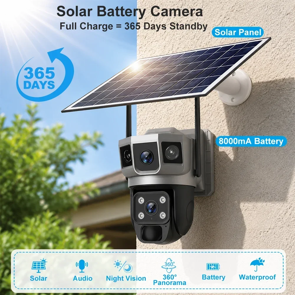 Kamera V380 4K z trzema ekrana – Home Security Camera Installation recenzja i cena