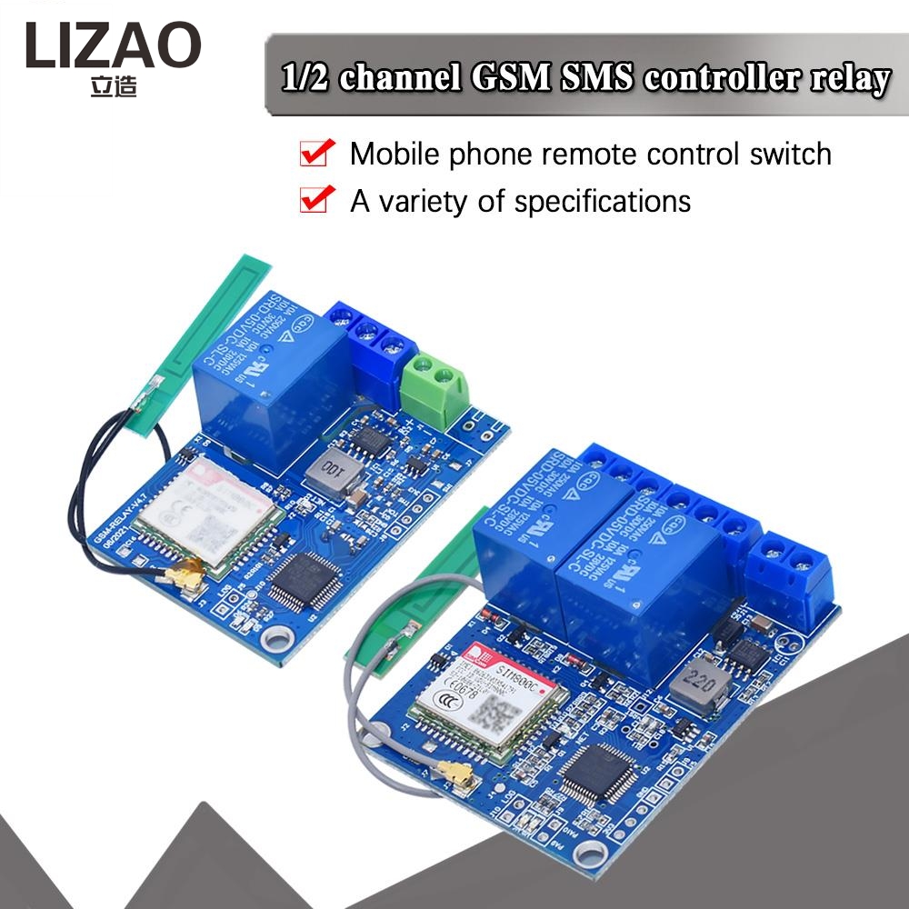Moduł przekaźnikowy LIZAO 1/2- – Home Security Using Gsm recenzja i cena